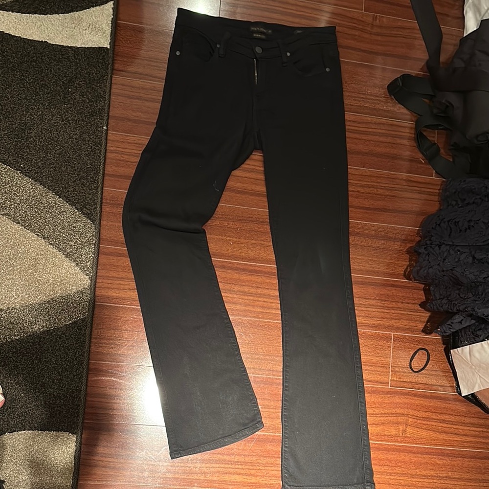 Black Straight-Leg Jeans